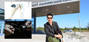Alejandro Londoño expone en la feria de arte de oliva, realizada en el Centro Polivalente